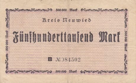 Реверс банкноты 500000 marek (Niemcy) 1923