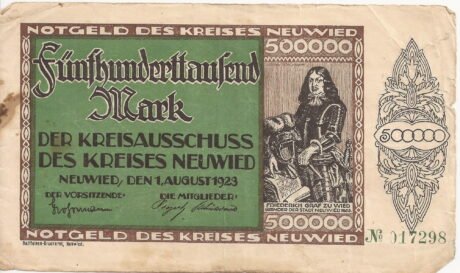 Аверс банкноты 500000 marek (Niemcy) 1923