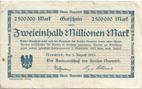 Аверс банкноты 2500000 marek (Niemcy) 1923