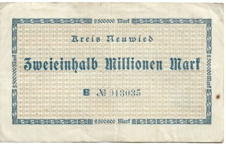 Реверс банкноты 2500000 marek (Niemcy) 1923