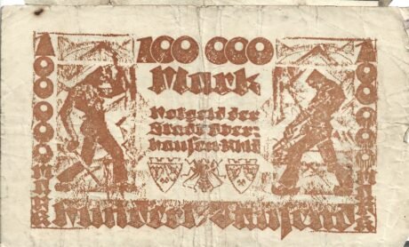 Реверс банкноты 100000 marek (Niemcy) 1923