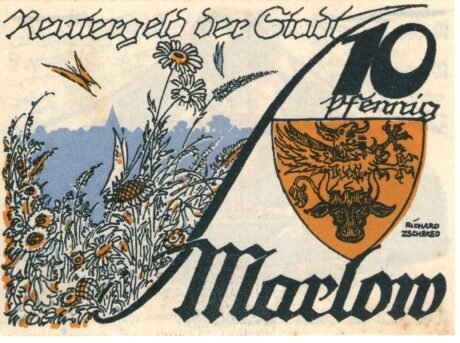 Реверс банкноты 10 пфеннигов (Германия)