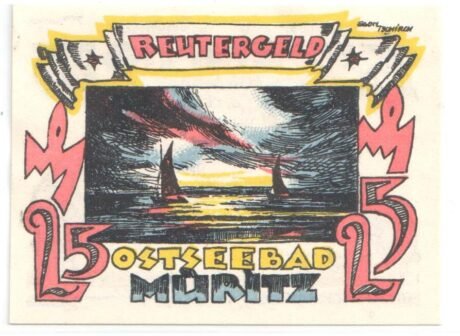 Реверс банкноты 25 fenigów (Niemcy)