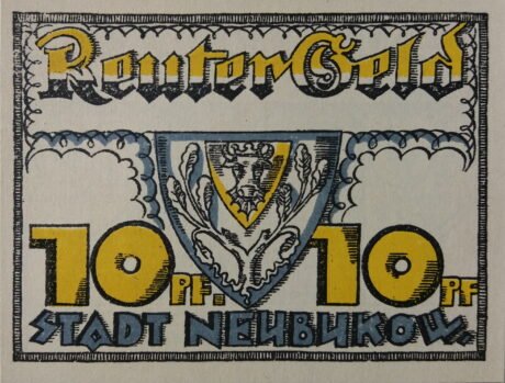 Реверс банкноты 10 fenigów (Niemcy) 1922