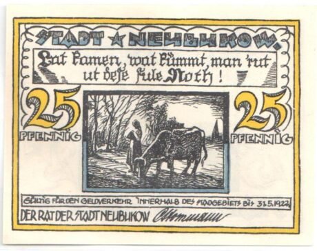 Аверс банкноты 25 fenigów (Niemcy) 1922