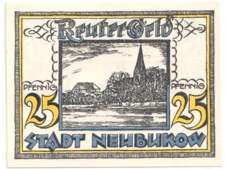 Реверс банкноты 25 fenigów (Niemcy) 1922