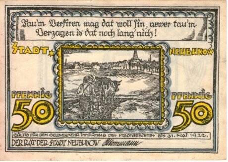 Аверс банкноты 50 fenigów (Niemcy) 1922