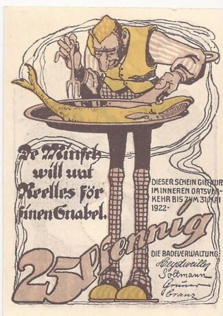 Аверс банкноты 25 пфеннигов (Германия)