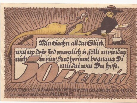 Аверс банкноты 50 fenigów (Niemcy) 1922