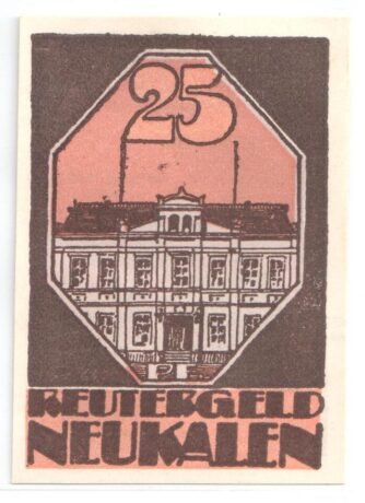 Реверс банкноты 25 fenigów (Niemcy)