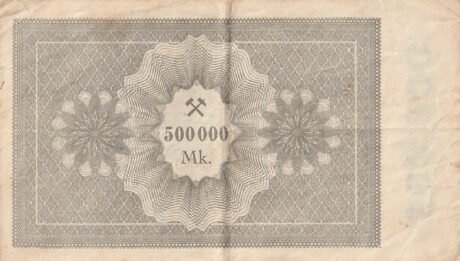 Реверс банкноты 500000 marks Gutehoffnungshütte (Germany) 1923