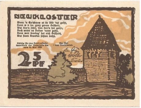 Аверс банкноты 25 fenigów (Niemcy)