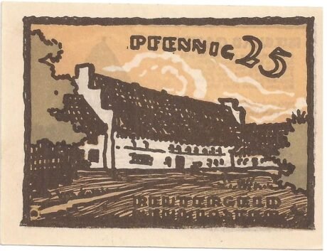 Реверс банкноты 25 fenigów (Niemcy)