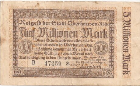 Аверс банкноты 5000000 marek (Niemcy) 1923