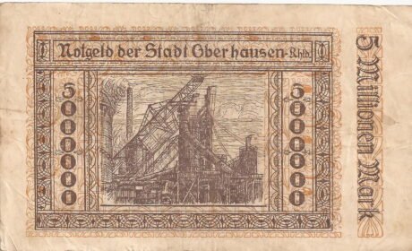 Реверс банкноты 5000000 marek (Niemcy) 1923