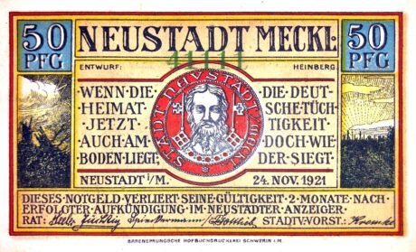 Аверс банкноты 50 fenigów (Niemcy) 1921