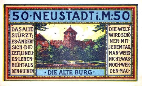 Реверс банкноты 50 fenigów (Niemcy) 1921