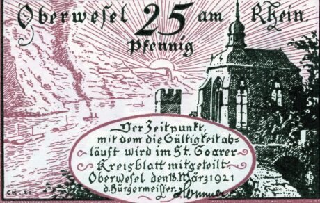 Аверс банкноты 25 fenigów (Niemcy) 1921