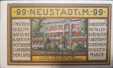 Реверс банкноты 99 fenigów (Niemcy) 1921