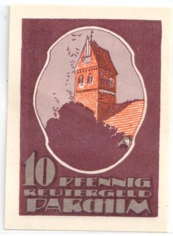 Реверс банкноты 10 fenigów (Niemcy)