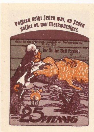 Аверс банкноты 25 fenigów (Niemcy) 1921