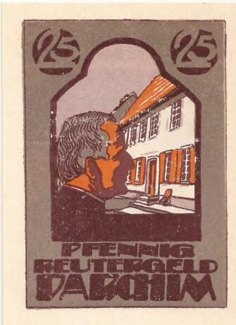 Реверс банкноты 25 fenigów (Niemcy) 1921