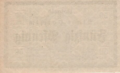 Реверс банкноты 50 fenigów (Niemcy)