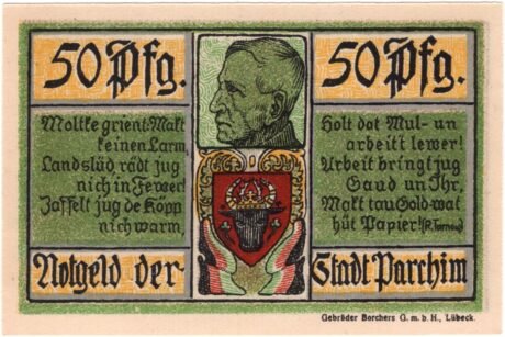 Реверс банкноты 50 fenigów (Niemcy) 1921