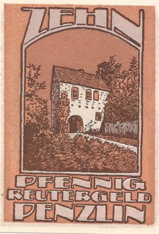 Реверс банкноты 10 fenigów (Niemcy) 1922