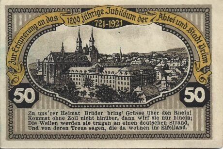 Реверс банкноты 50 fenigów Gewerbeverein (Niemcy) 1921