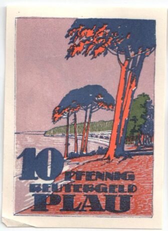 Реверс банкноты 10 fenigów (Niemcy)