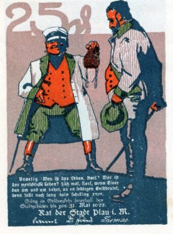 Аверс банкноты 25 fenigów (Niemcy) 1922