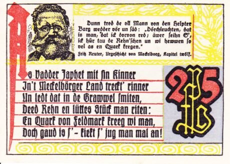 Реверс банкноты 25 fenigów (Niemcy) 1921