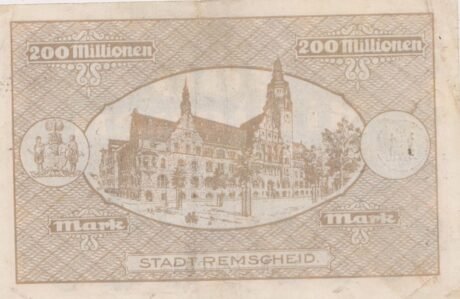 Реверс банкноты 200 000 000 marek (Niemcy) 1923