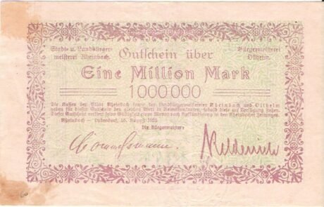Аверс банкноты 1000000 marek (Niemcy) 1923