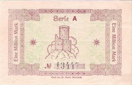 Реверс банкноты 1000000 marek (Niemcy) 1923