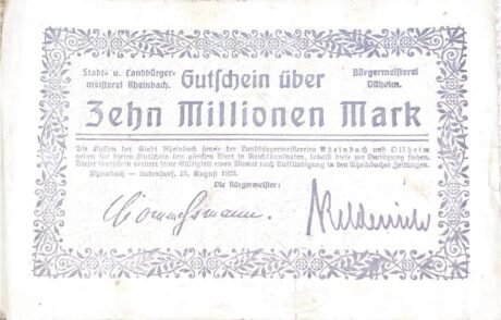 Аверс банкноты 10 000 000 marek (Niemcy) 1923