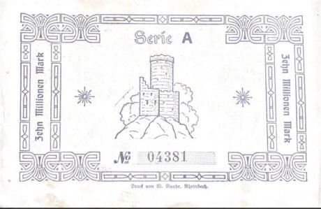 Реверс банкноты 10 000 000 marek (Niemcy) 1923