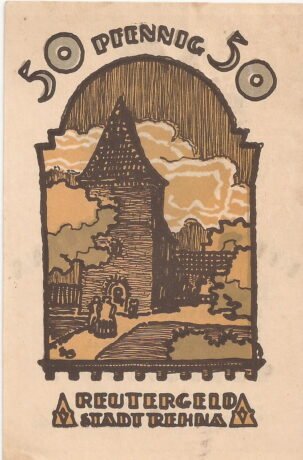 Реверс банкноты 50 fenigów (Niemcy) 1922