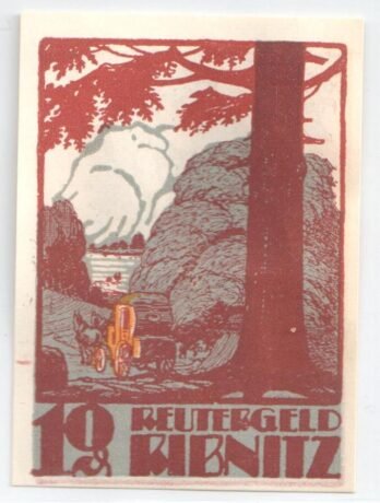 Реверс банкноты 10 fenigów (Niemcy) 1922