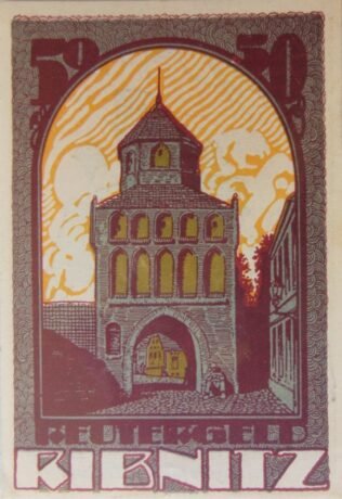 Реверс банкноты 50 fenigów (Niemcy) 1922