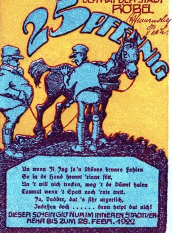 Аверс банкноты 25 fenigów (Niemcy) 1922