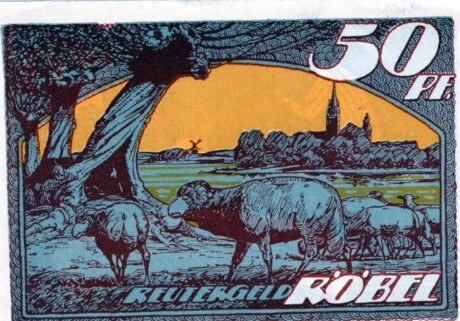 Реверс банкноты 50 fenigów (Niemcy) 1922