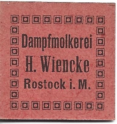 Аверс банкноты 2 fenigów Dampfmolkerei H. Wiencke (Niemcy)