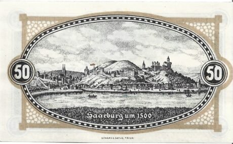 Реверс банкноты 50 fenigów (Niemcy) 1920