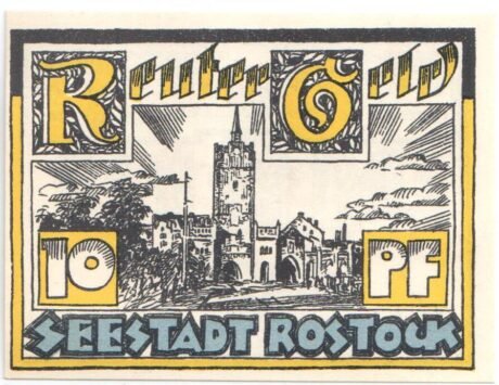 Реверс банкноты 10 fenigów (Niemcy)