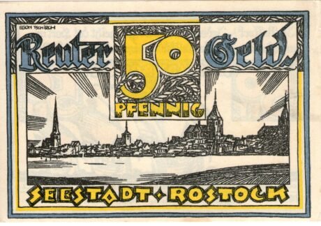 Реверс банкноты 50 fenigów (Niemcy)