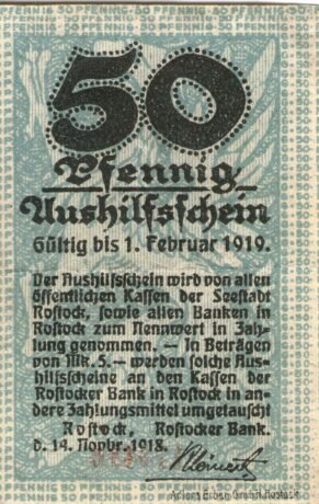 Аверс банкноты 50 пфеннигов (Германия) 1918 года