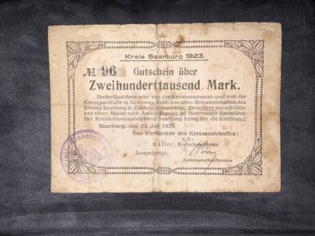 Аверс банкноты 200 000 marek (Niemcy) 1923