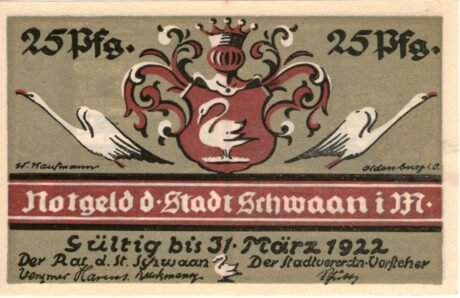 Аверс банкноты 25 fenigów (Niemcy)